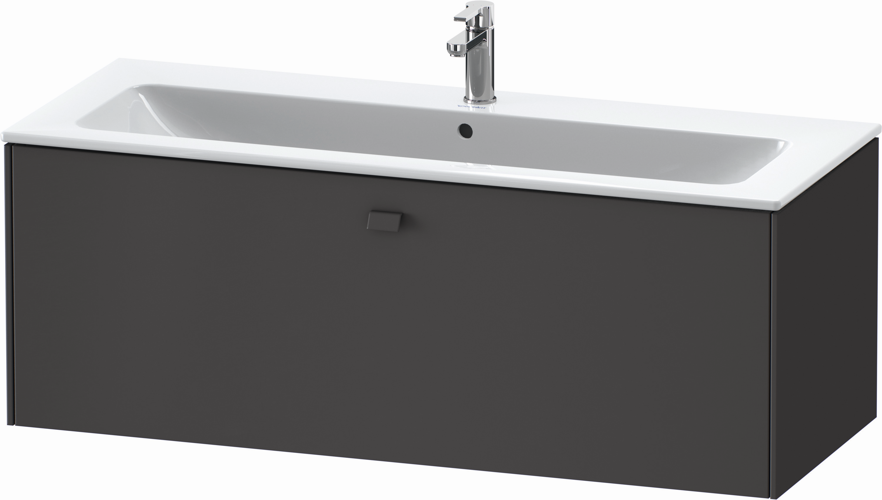 Duravit Waschtisch-Unterschrank Brioso 122 x 47,9 cm, Graphit matt, 1 Auszug, wandhängend