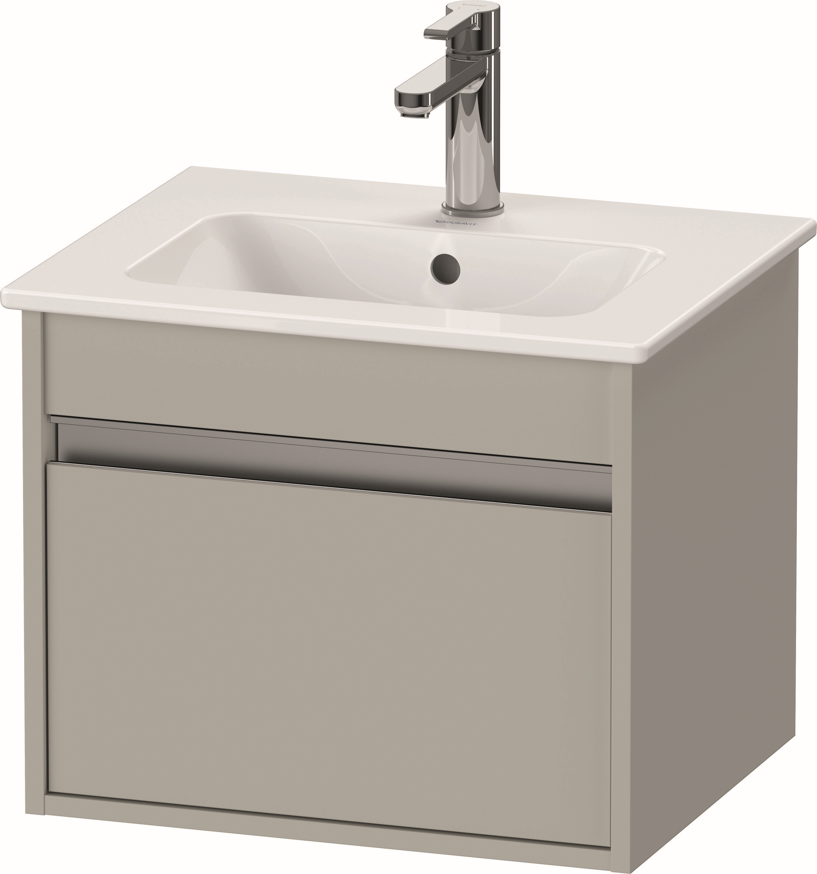 Duravit Waschtisch-Unterschrank Ketho Compact 50x41,2x41cm, 1 Auszug, wandhängend, betongrau matt
