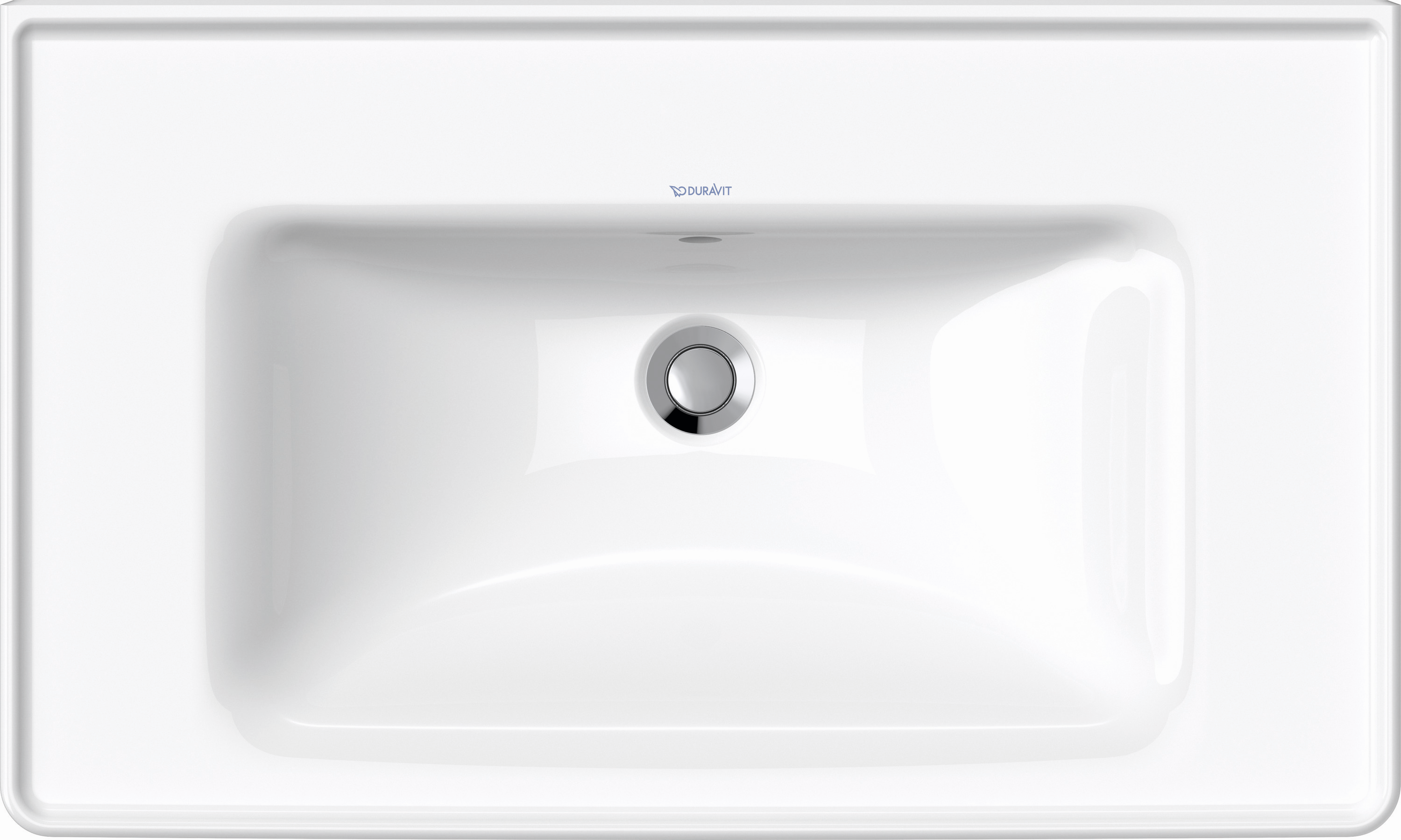 Duravit Möbel-Waschtisch D-Neo 80 x 48 cm, ohne Hahnloch, weiß WonderGliss, mit Überlauf, Hahnlochbank