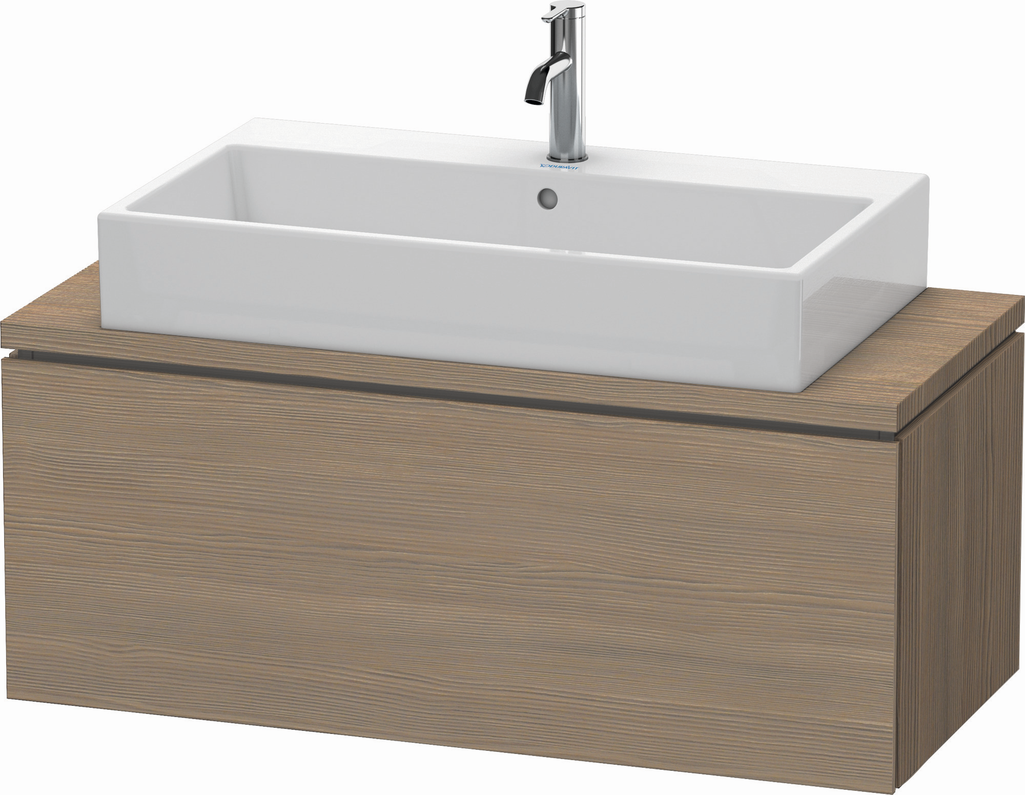 Duravit Waschtisch-Unterschrank Compact L-Cube 102 x 47,7 cm, eiche terra, für Konsole, 1 Auszug