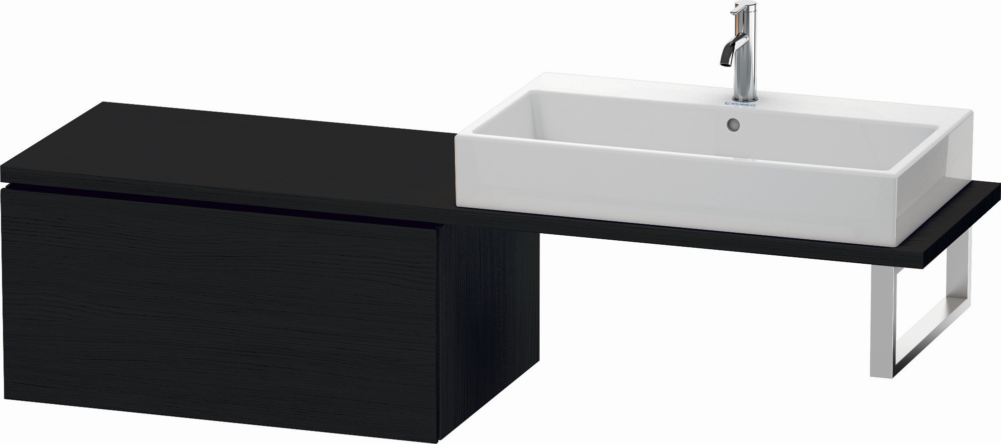 Duravit Unterschrank L-Cube 82 x 54,7 cm, eiche schwarz, für Konsole, 1 Auszug