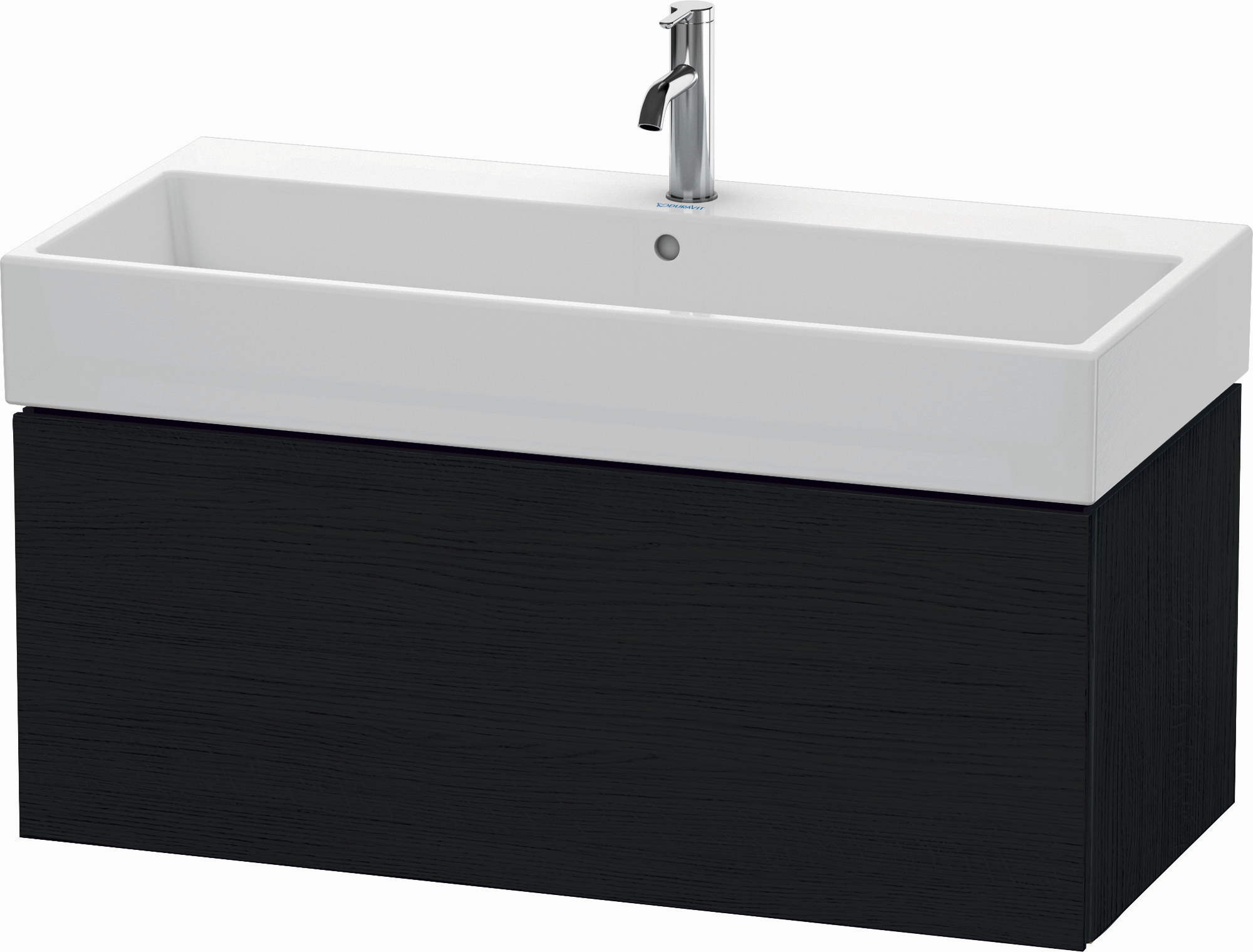 Duravit Waschtisch-Unterschrank L-Cube 98,4x 45,9 cm, eiche schwarz, 1 Auszug, wandhängend