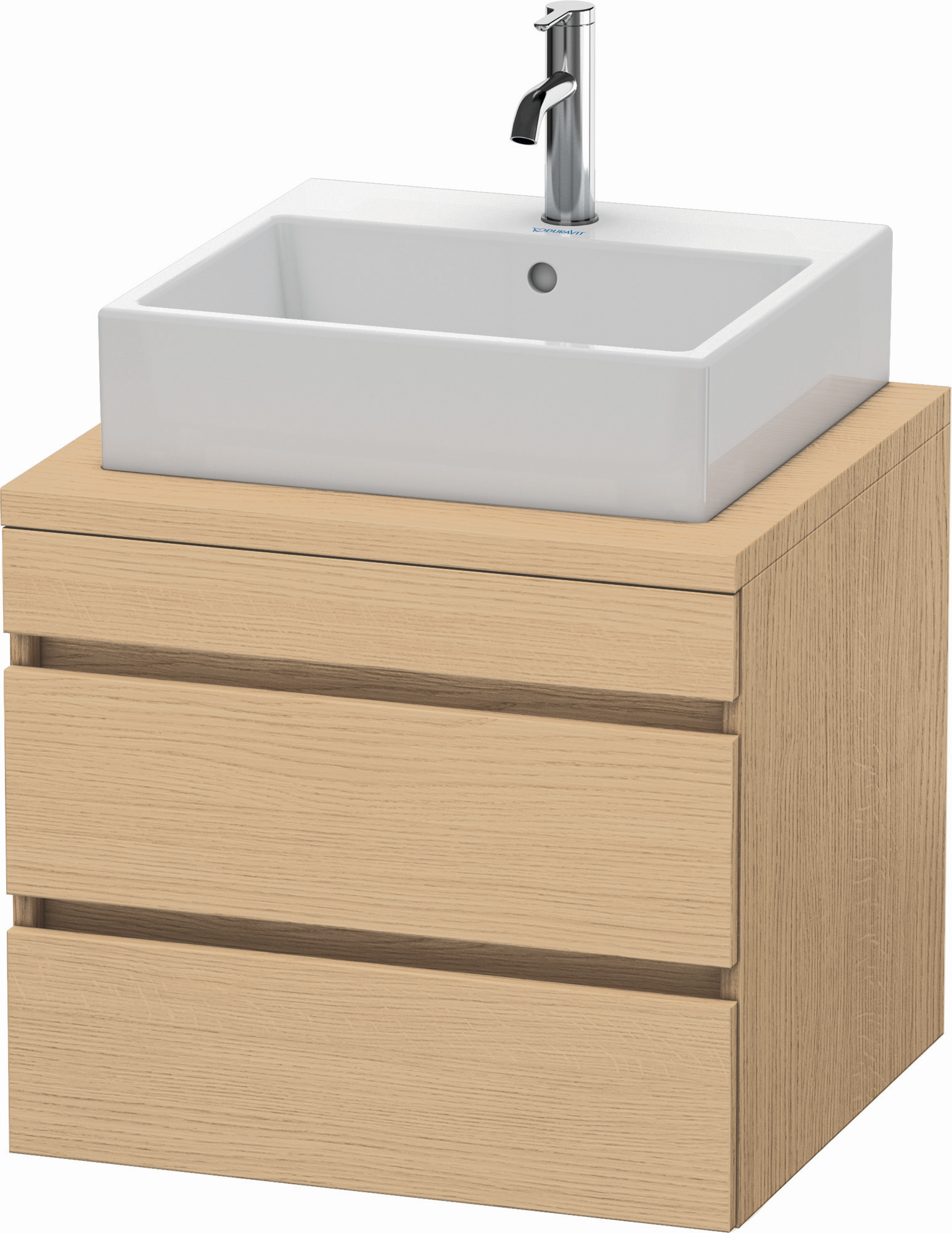 Duravit Waschtisch-Unterschrank DuraStyle 60 x 54,8 cm, Eiche natur, für Konsole, 2 Schubkästen