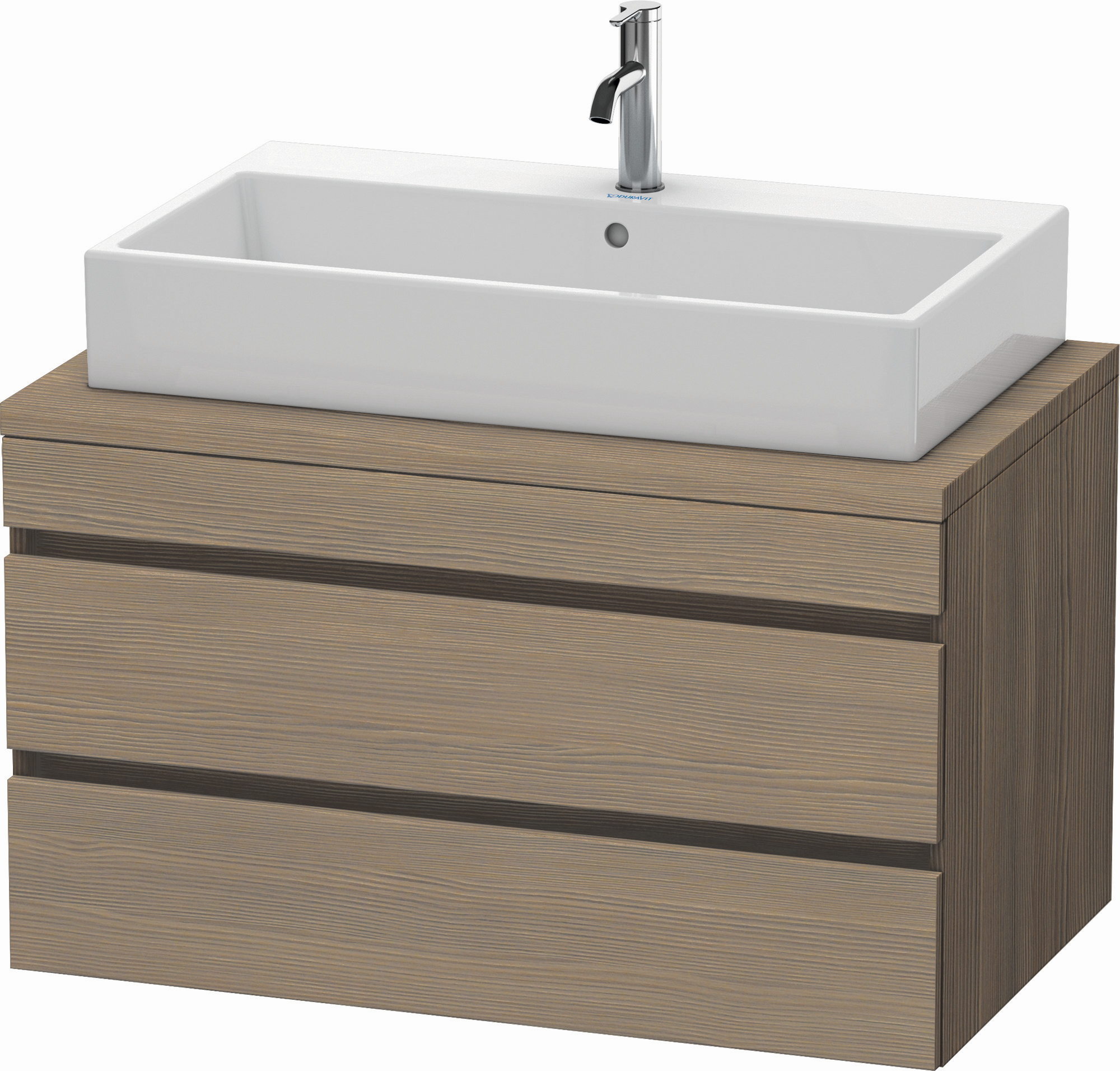 Duravit Waschtisch-Unterschrank DuraStyle 90 x 54,8 cm, Eiche terra, für Konsole, 2 Schubkästen