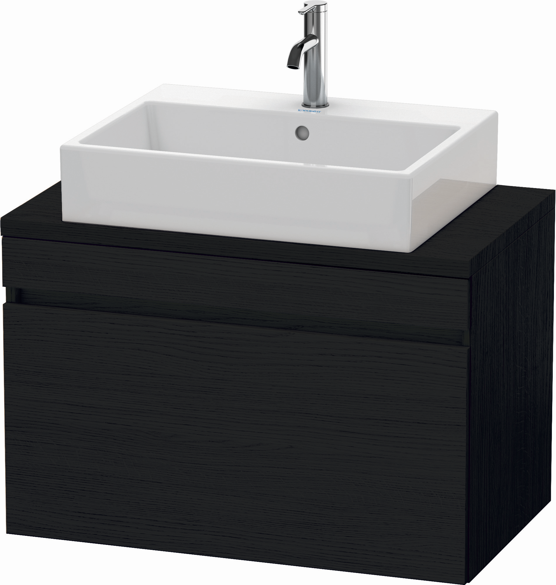 Duravit Waschtisch-Unterschrank Compact DuraStyle 80 x 47,8 cm, Eiche schwarz, für Konsole, 1 Auszug