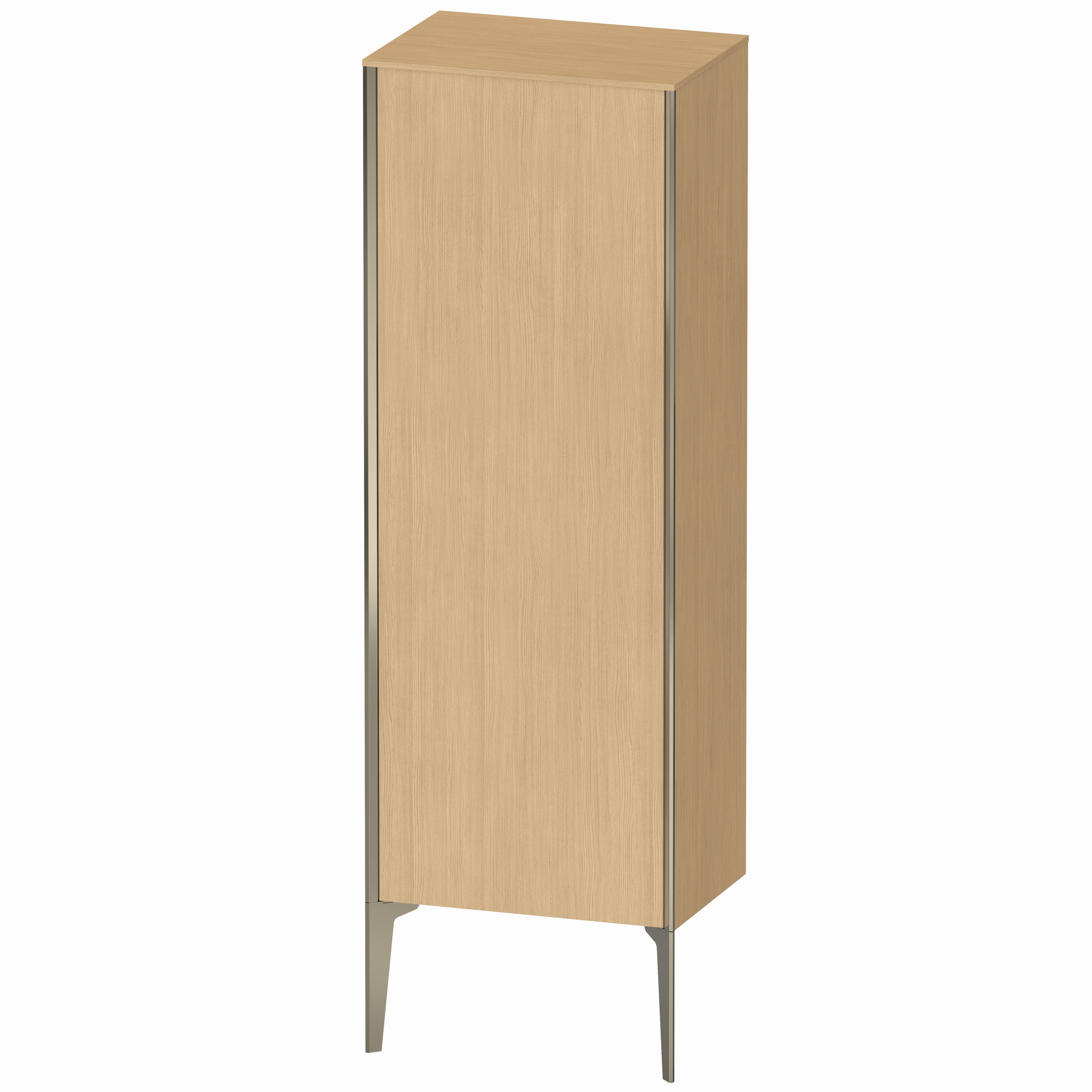 Duravit Halbhochschrank XViu 50x36x133cm, champagner matt, Tür rechts, Eiche natur