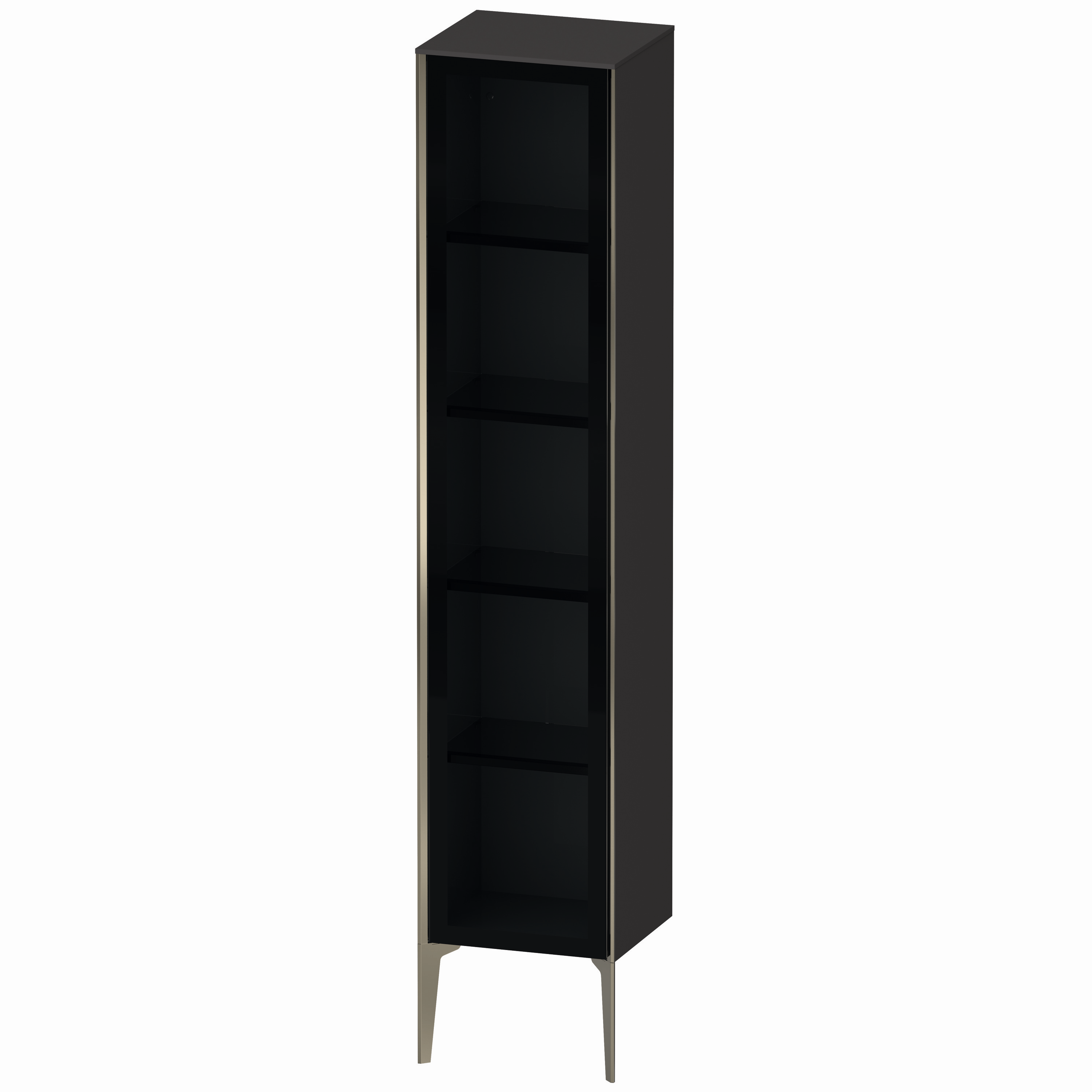 Duravit Hochschrank XViu 40x36x177cm, champagner matt, Glastür rechts, graphit supermatt