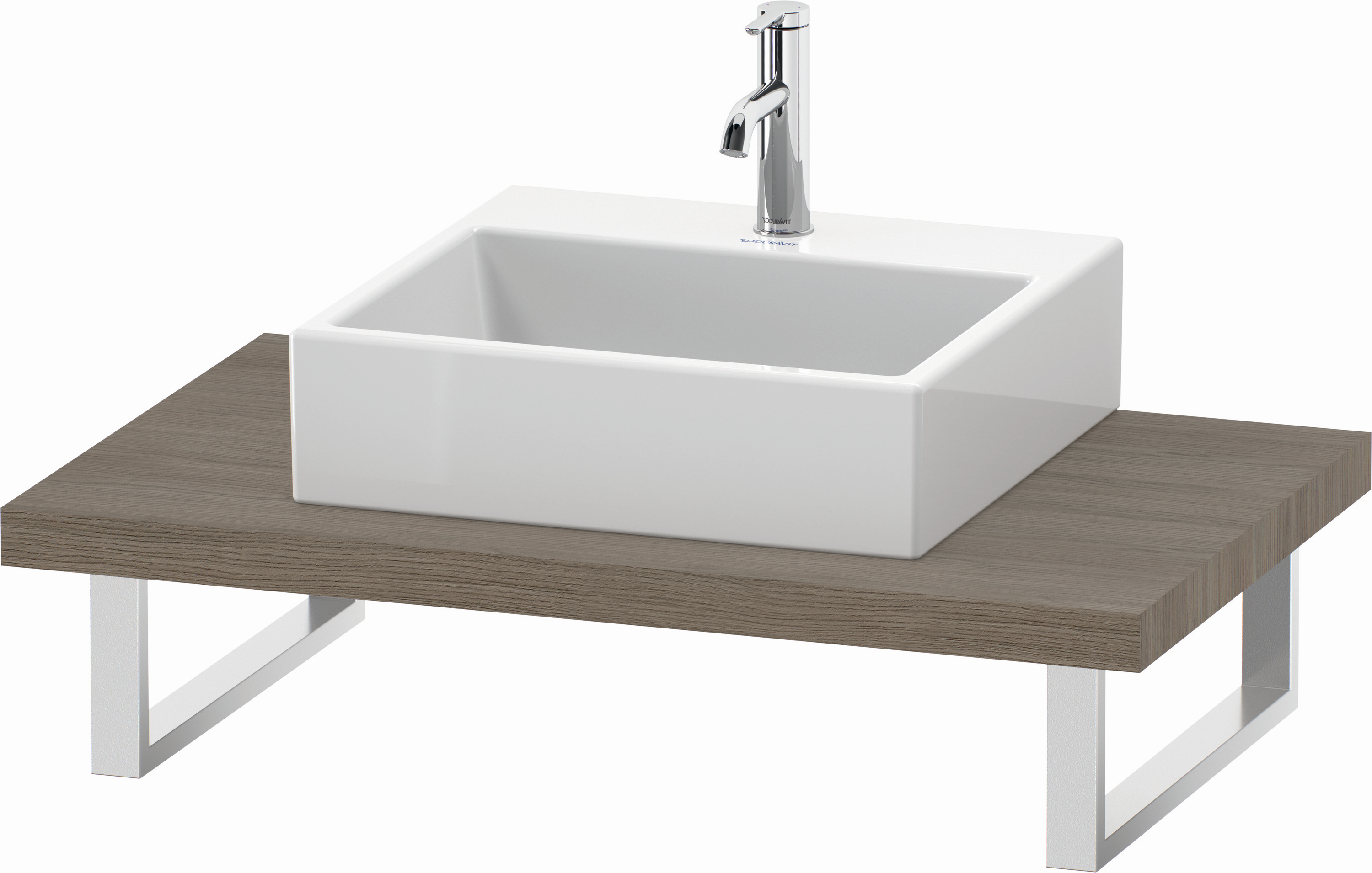 Duravit Konsole DuraStyle 80-200x55cm, 1 Ausschnitt, Stärke 4.5 cm, Eiche terra