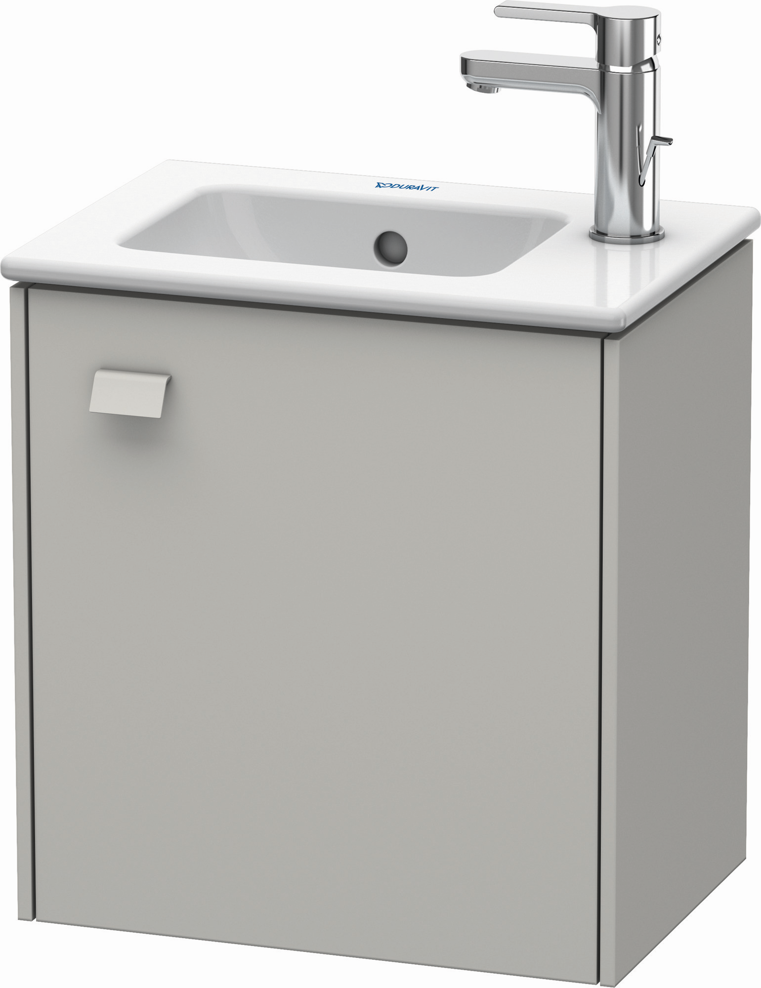 Duravit Waschtisch-Unterschrank Brioso 42x28,9x44,2cm, wandhängend, Tür rechts, Betongrau matt