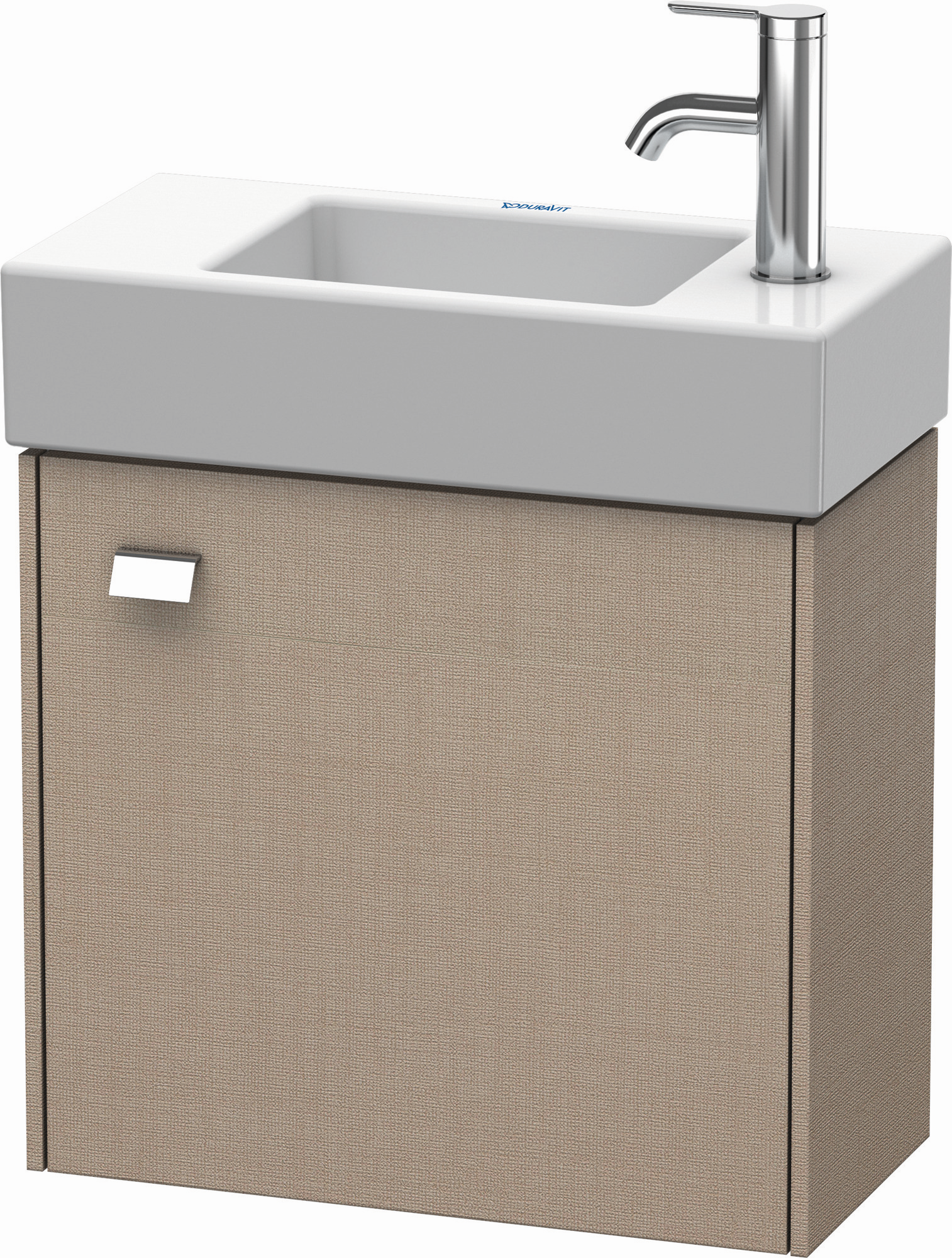 Duravit Waschtisch-Unterschrank Brioso 48,4x23,9x44,2cm, wandhängend, Tür rechts, chrom/Leinen