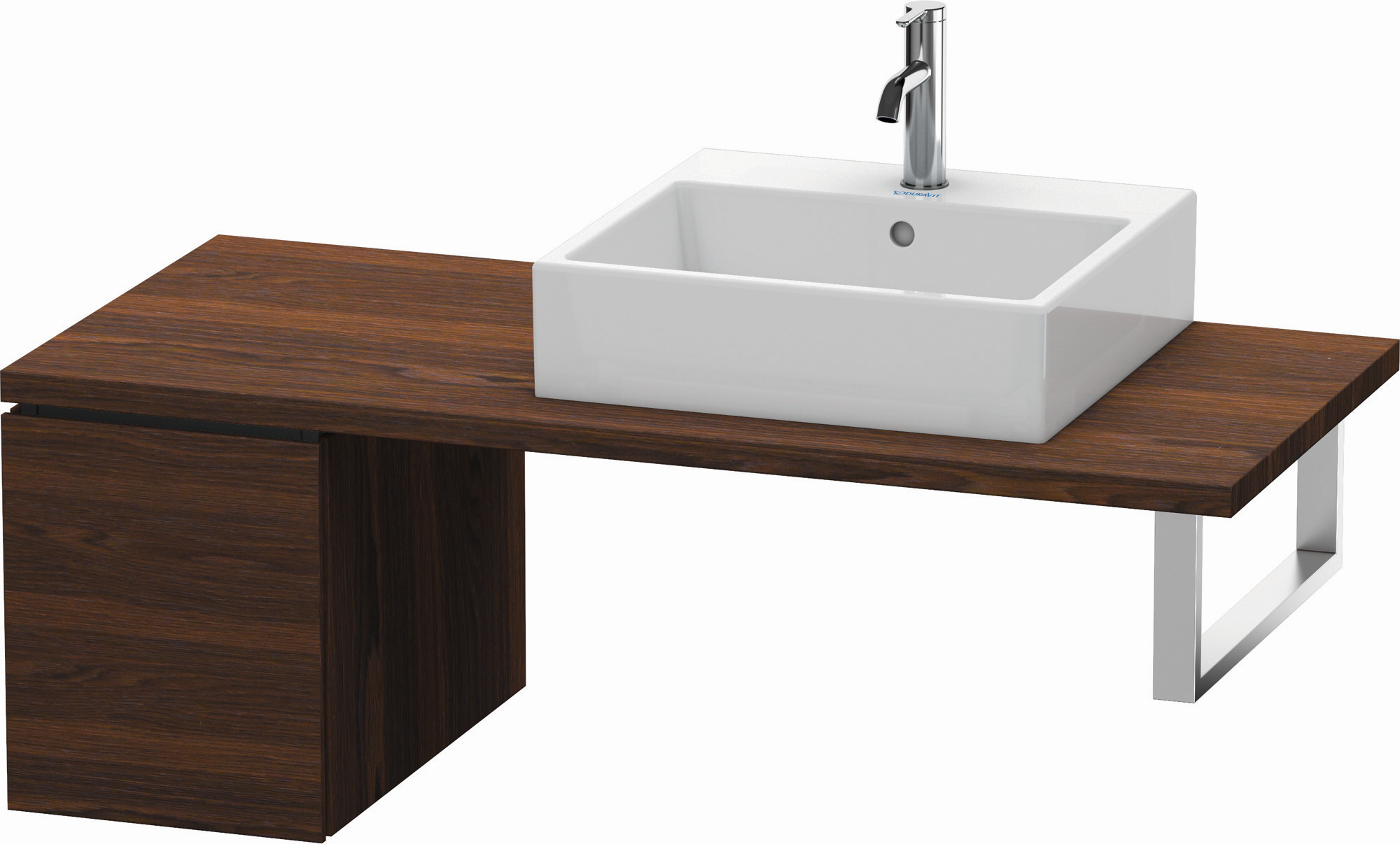 Duravit Unterschrank L-Cube 32 x 54,7 cm, nussbaum gebürstet, für Konsole, 1 Auszug