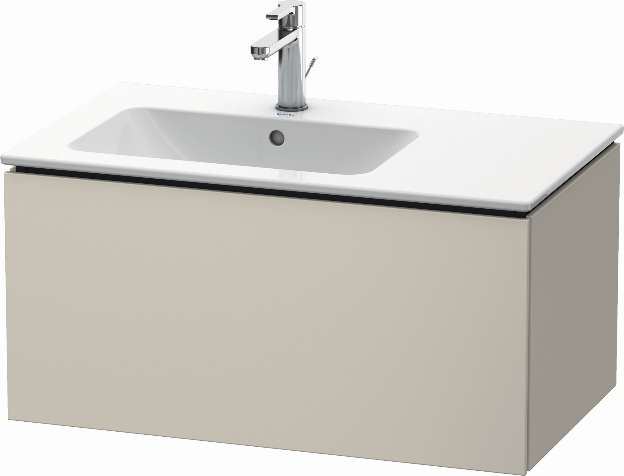 Duravit Waschtisch-Unterschrank L-Cube 82 x 48,1 cm, taupe matt, 1 Auszug, wandhängend