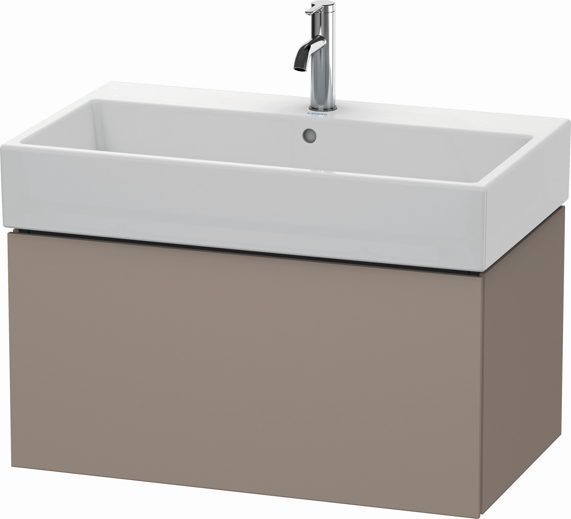 Duravit Waschtisch-Unterschrank L-Cube 78,4x 45,9 cm, basalt matt, 1 Auszug, wandhängend