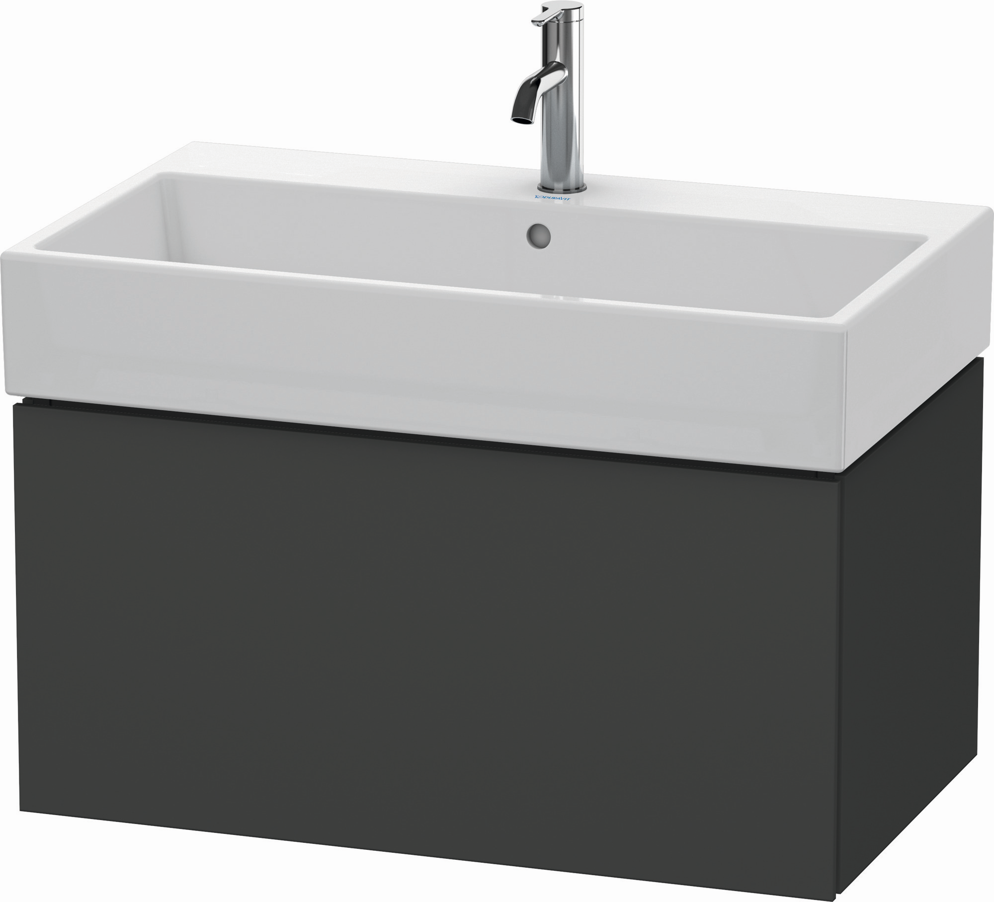 Duravit Waschtisch-Unterschrank L-Cube 78,4x 45,9 cm, graphit matt, 1 Auszug, wandhängend