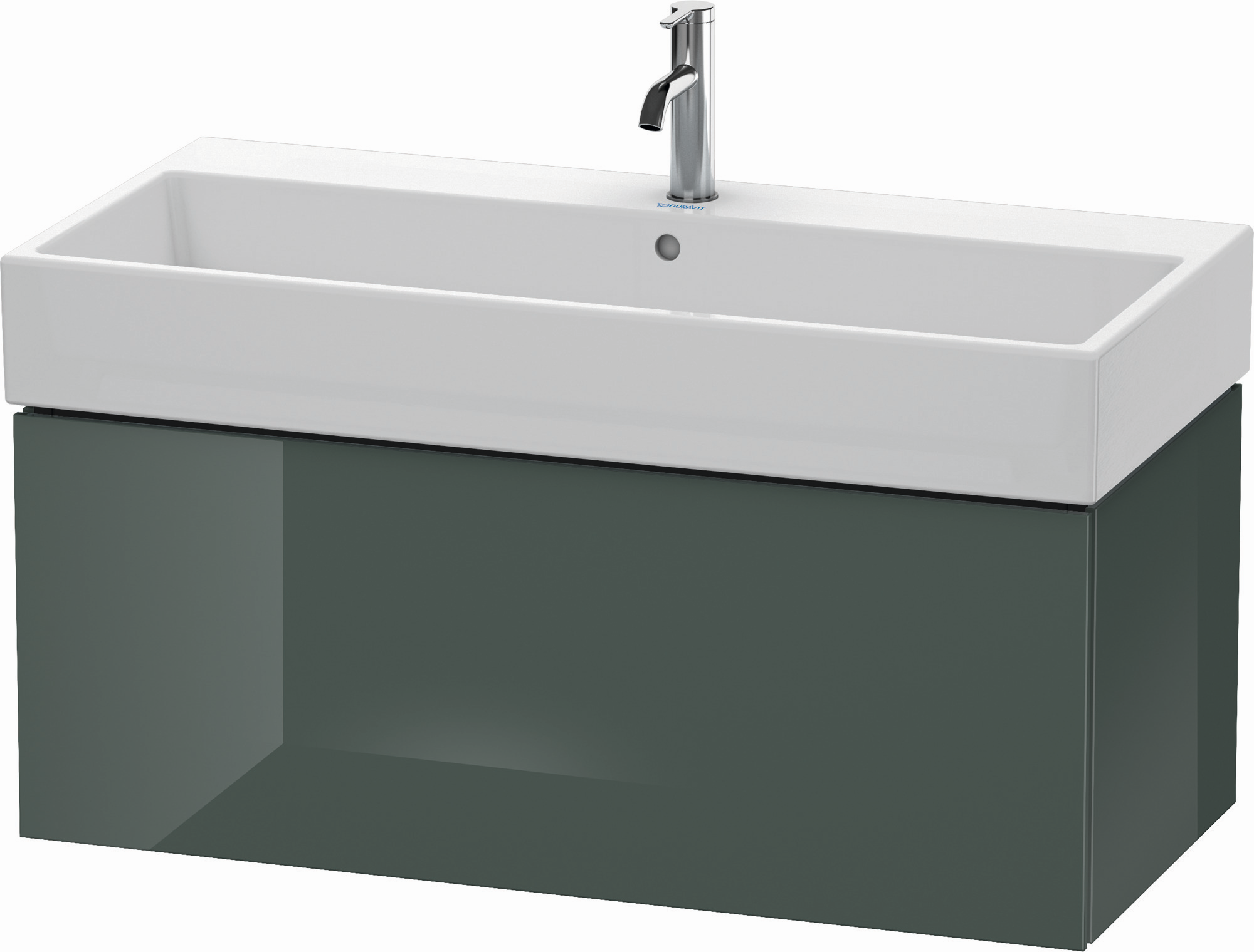 Duravit Waschtisch-Unterschrank L-Cube 98,4x 45,9 cm, dolomiti grey Hochglanz, 1 Auszug, wandhängend