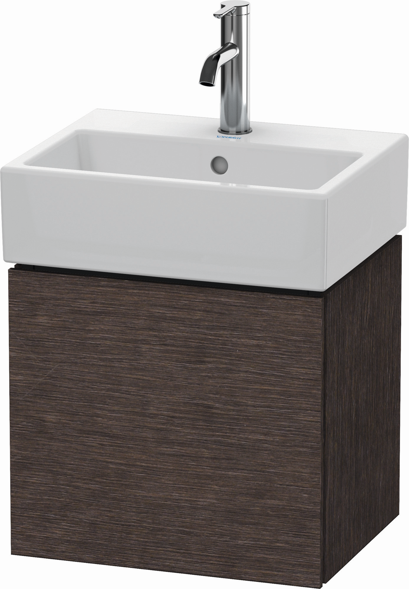 Duravit Waschtisch-Unterschrank L-Cube 43,4x34,1x40cm, wandhängend, Tür links, eiche dunkel gebürstet