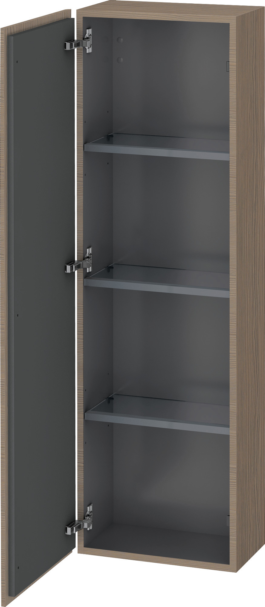 Duravit Halbhochschrank L-Cube 40x24,3x132cm, Tür links, eiche terra