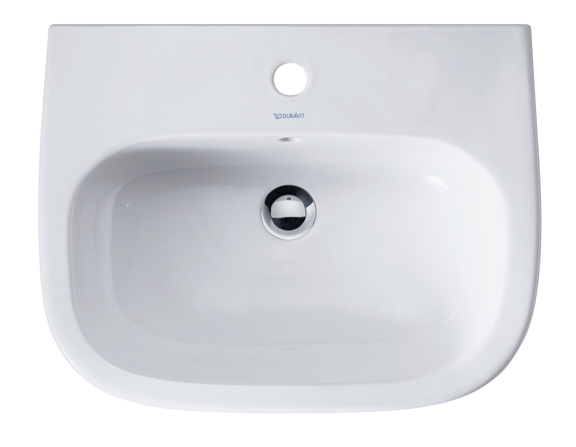 Duravit Waschtisch D-Code 60 x 46 cm, mit Hahnloch, Überlauf, Hahnlochbank, weiß