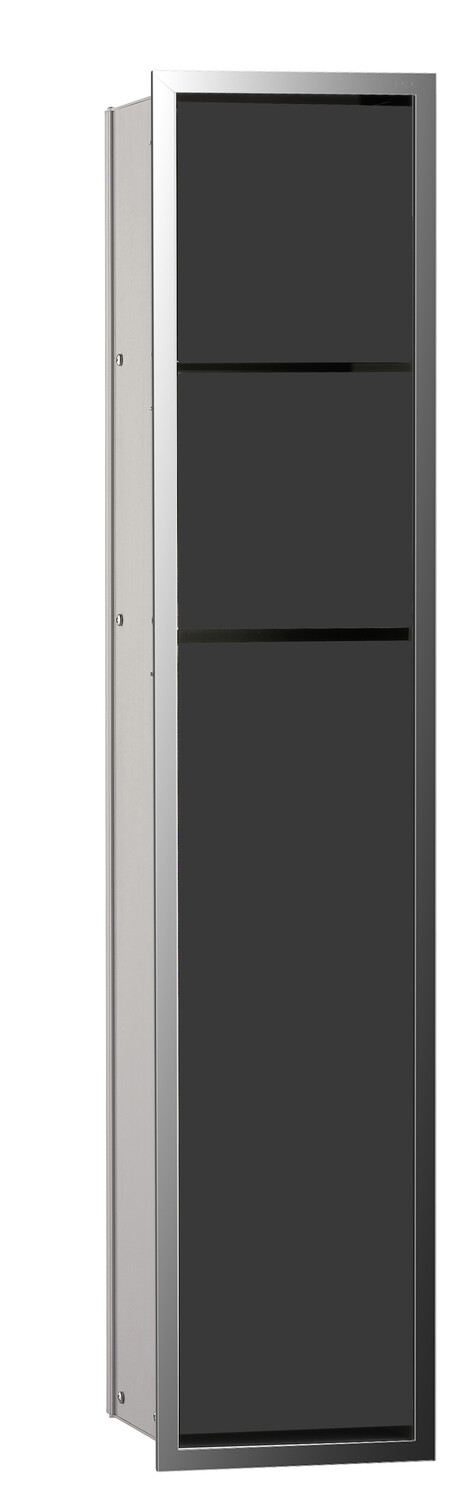 EMCO Unterputz-WC-Modul Asis 150 809 mm, Anschlag rechts/links, chrom/schwarz