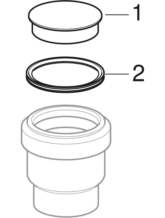 Geberit Steckmuffe PE DN 70, mit Lippendichtung, PE-HD