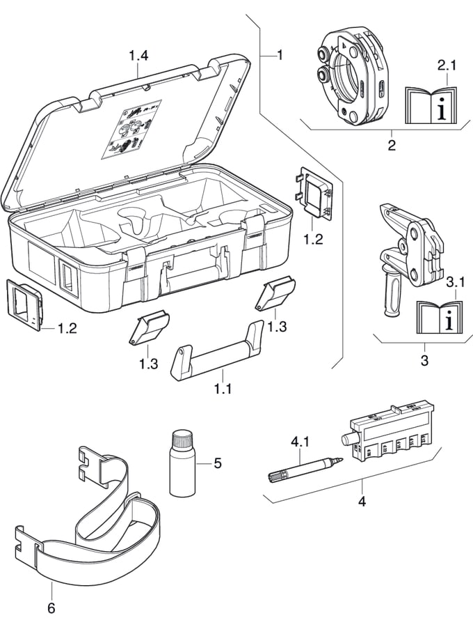 Geberit Pressschlingen-Set Mapress Ø 108 mm, Kompatibilität (2XL), im Koffer