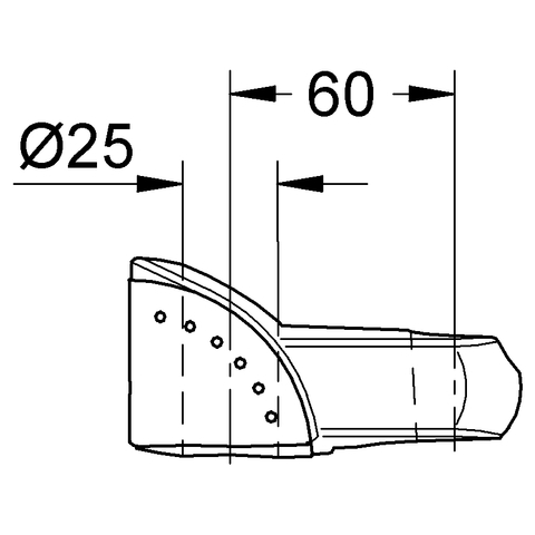 GROHE Gleitelement 06659 velourchrom