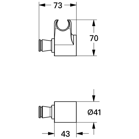 GROHE Handbrauseablage 28703 für Standbatterie 25025/33540 weiß