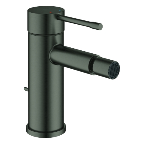 GROHE Bidet-Einhebelmischer Essence 1/2", mit Ablaufgarnitur, hard graphite gebürstet