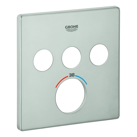 GROHE Rosette 49042 für SmartControl UP-THM eckig mit 3 ASV supersteel