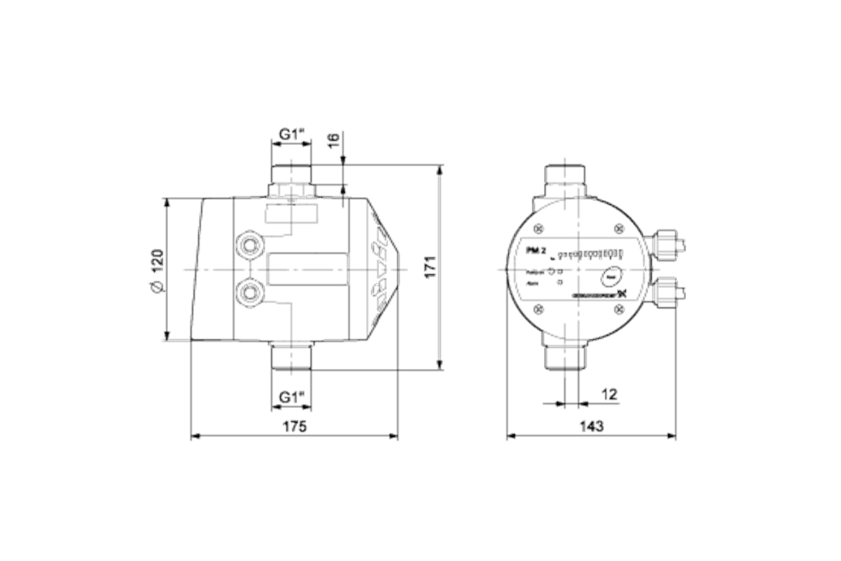 Grundfos Pressure Manager PM 2-1.5-5, 1,5 -5 bar, 230 V