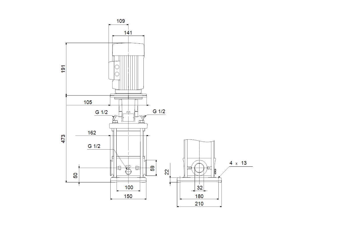 Grundfos Vertikale Kreiselpumpe CRN5-14 A-CA-A-V-HQQV 3x400D 50HZ