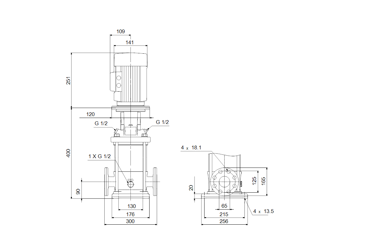 Grundfos Vertikale Kreiselpumpe CR15-14 A-F-A-E-HQQE 3x400/690 50 HZ