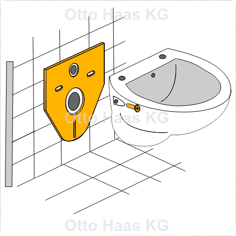 HAAS Schallschutzmatte OHA 372 x 422 mm, 4 mm stark, für Wand-WC und Bidets, weiß