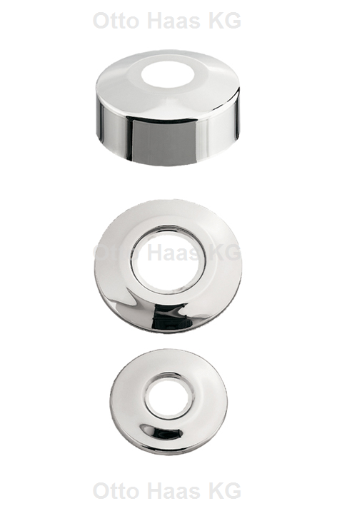 HAAS Hahnrosette 1/2" x 40 mm x Ø 61 mm, Messing verchromt