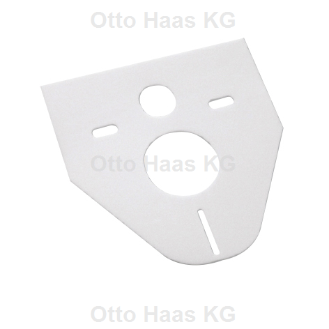HAAS Schallschutzmatte OHA 372 x 422 mm, 4 mm stark, für Wand-WC und Bidets, weiß
