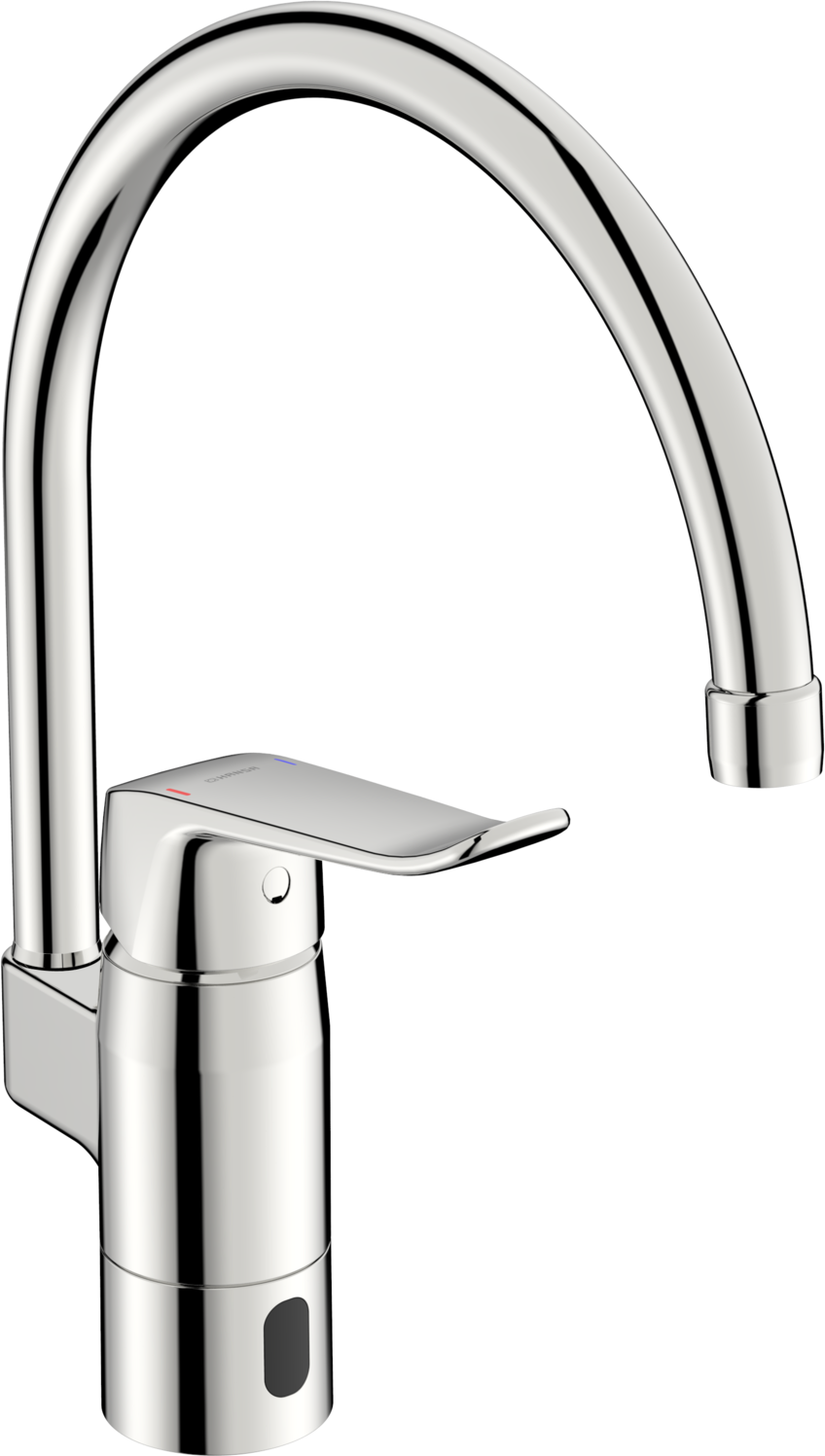HANSA Infrarot-Spültisch-Armatur HANSACARE Hybrid/Bluetooth, Netzbetrieb, Ausladung 178mm, chrom