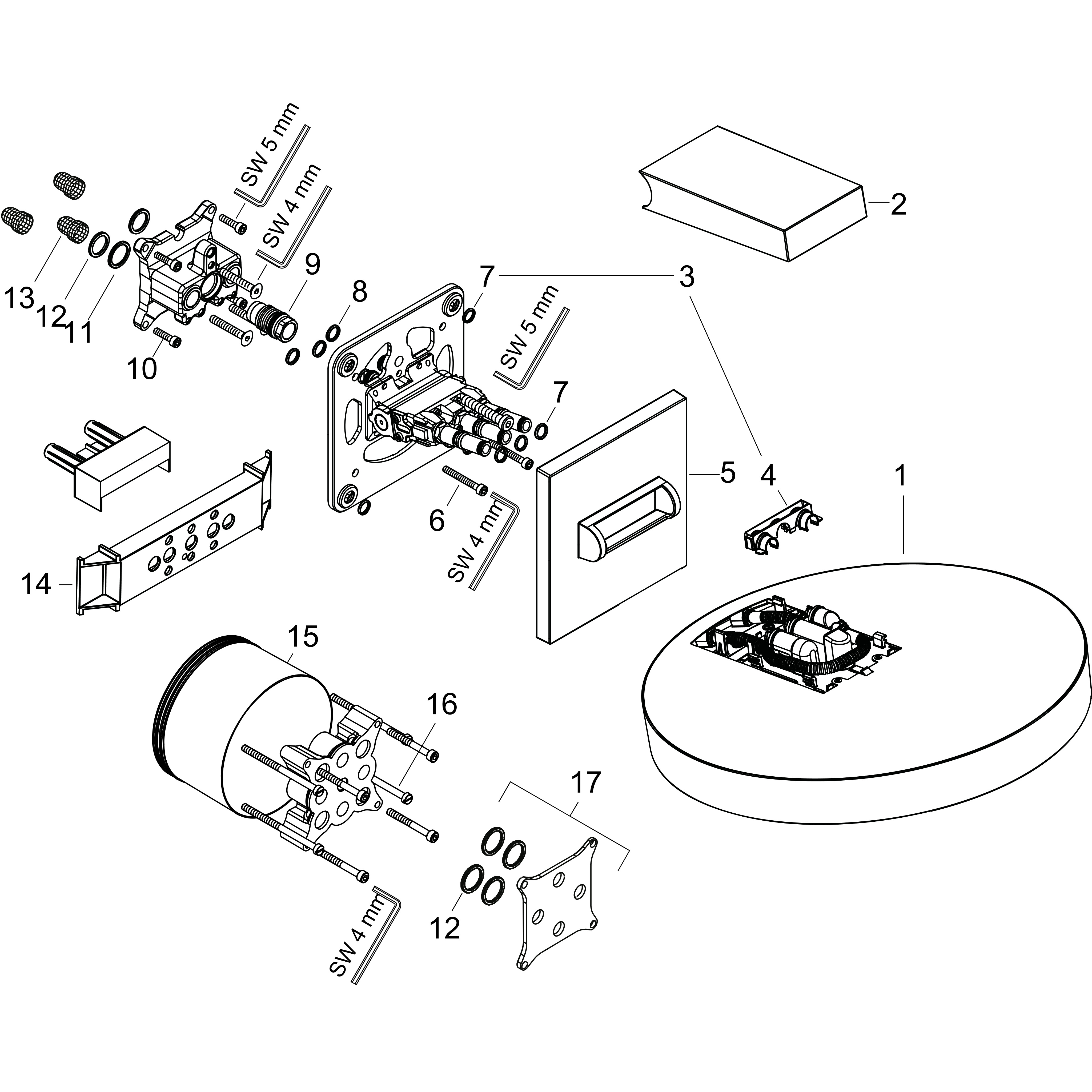hansgrohe Kopfbrause Rainfinity 250 Ausladung: 273mm, 3jet, mit Wandanschluss, mattweiß