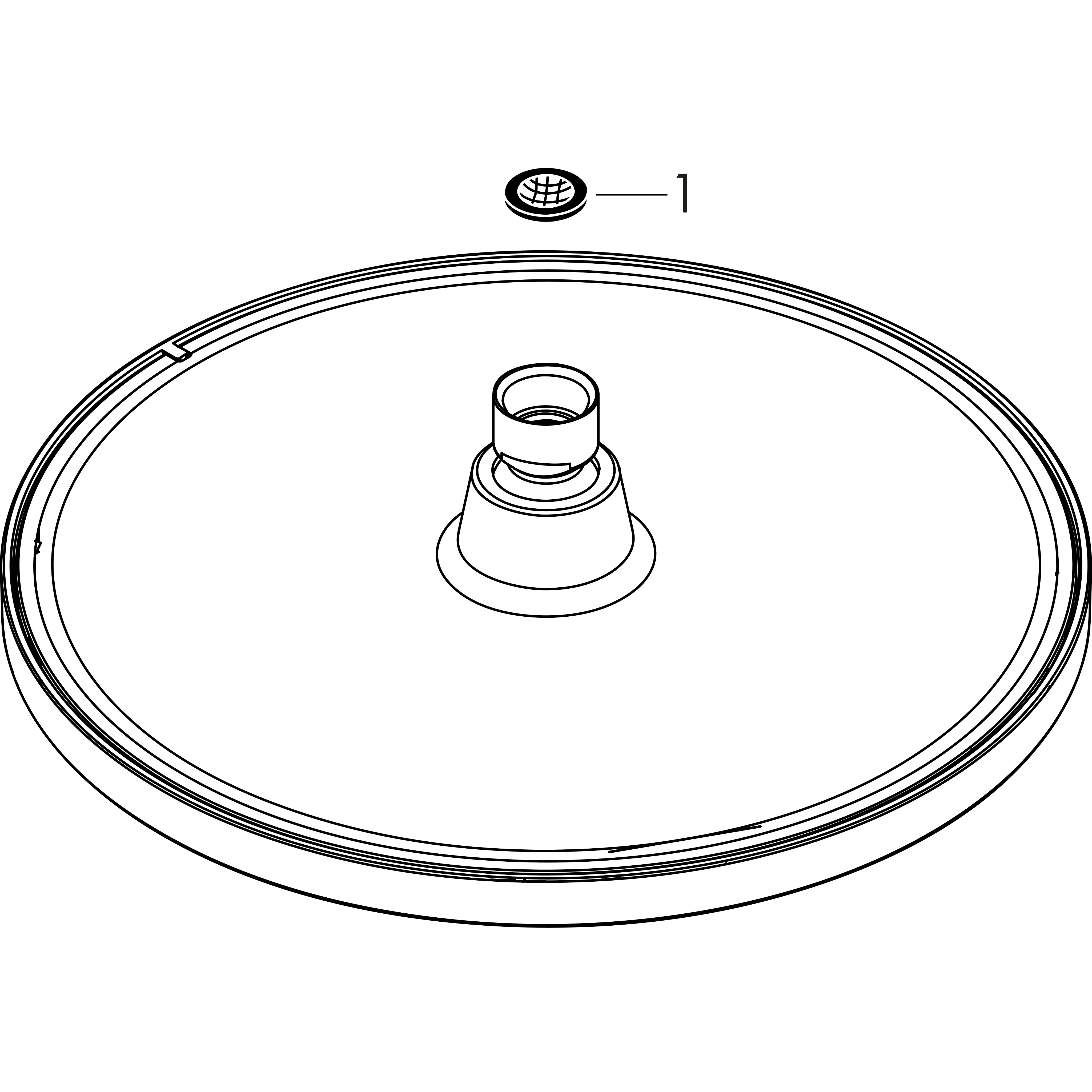 hansgrohe Kopfbrause Crometta S 240 1jet, d&#x3D; 240mm, LowPressure, chrom