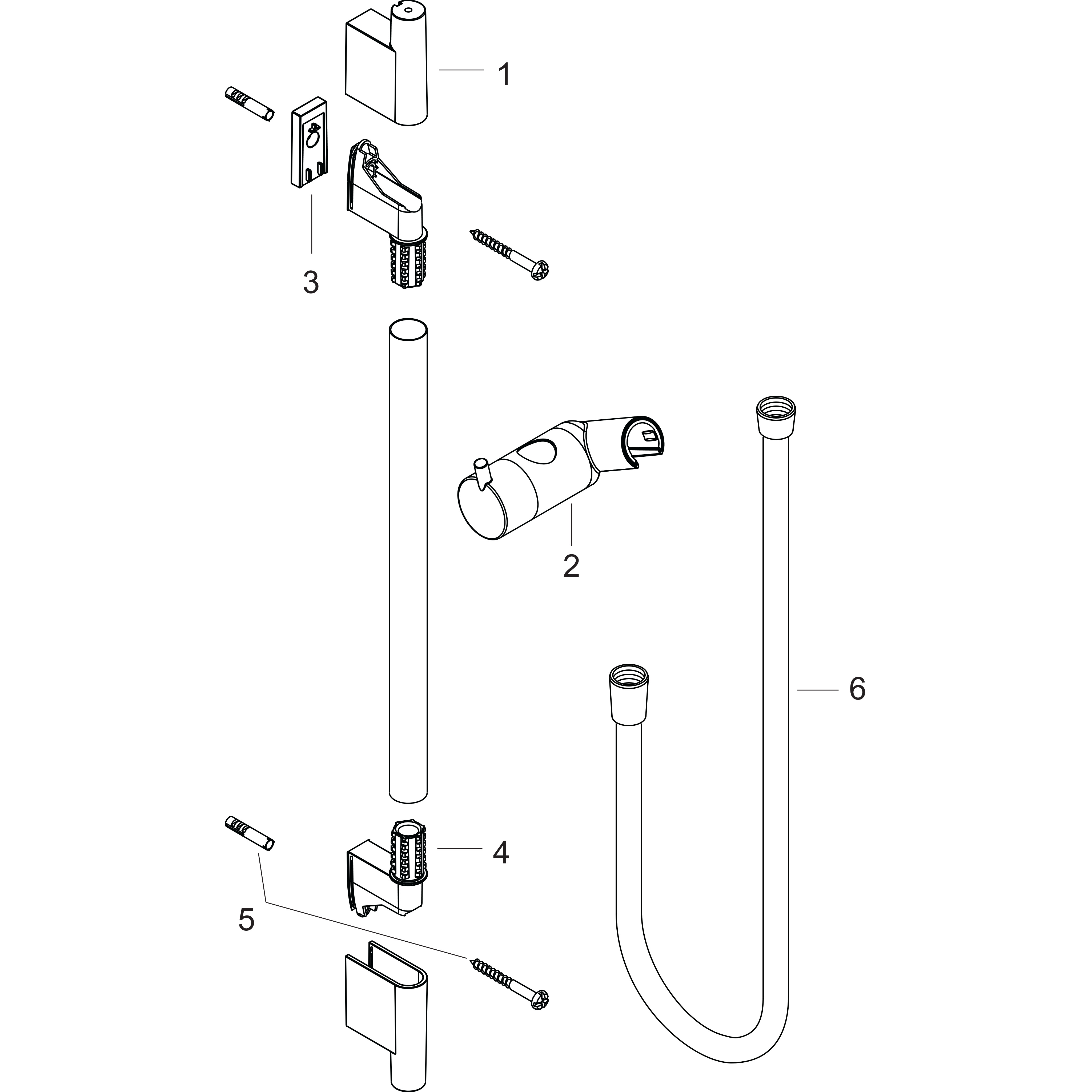 hansgrohe Brausestange Unica S Puro 1008 mm, brushed bronze