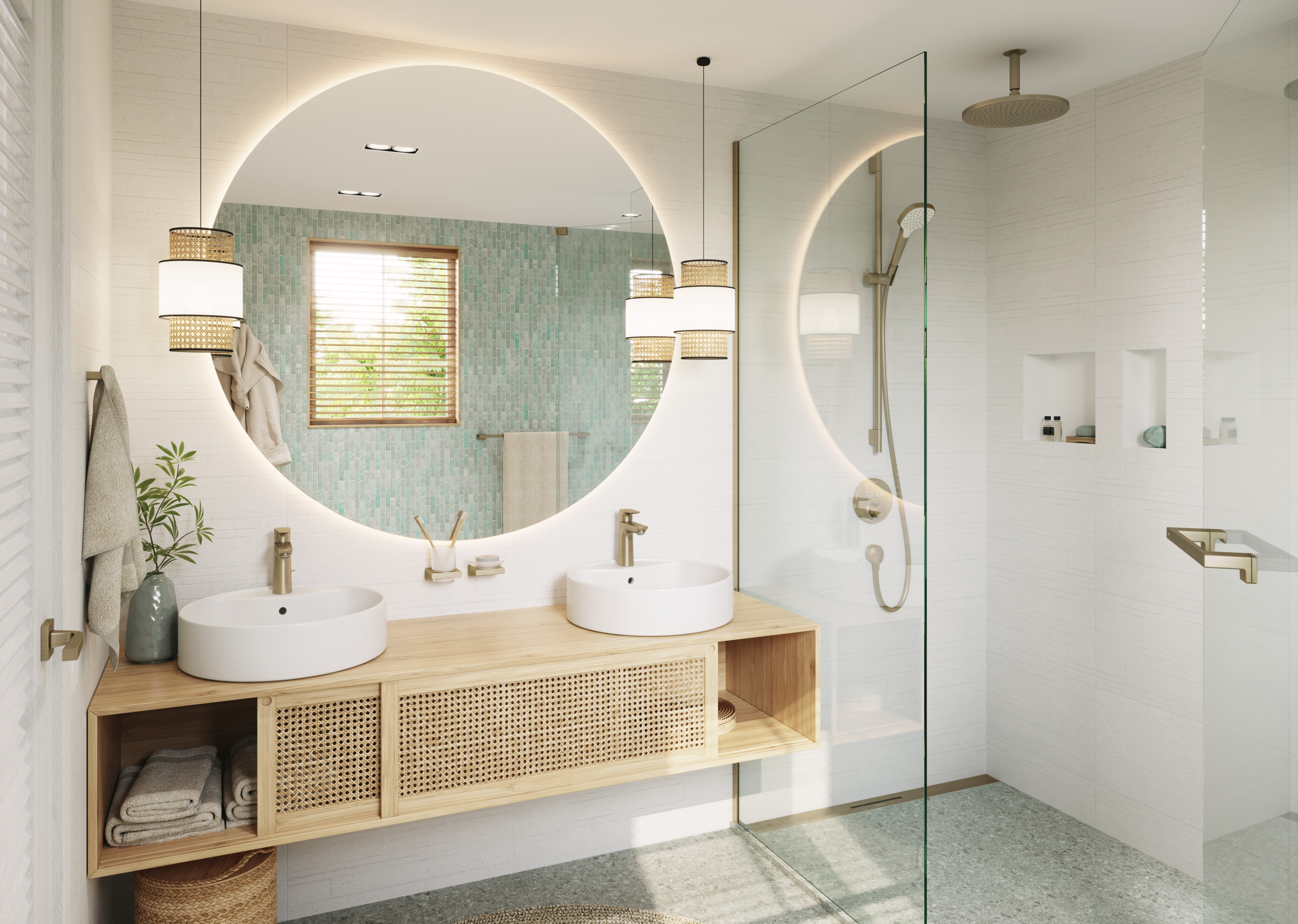 hansgrohe Brausestange Unica S Puro 1008 mm, brushed bronze