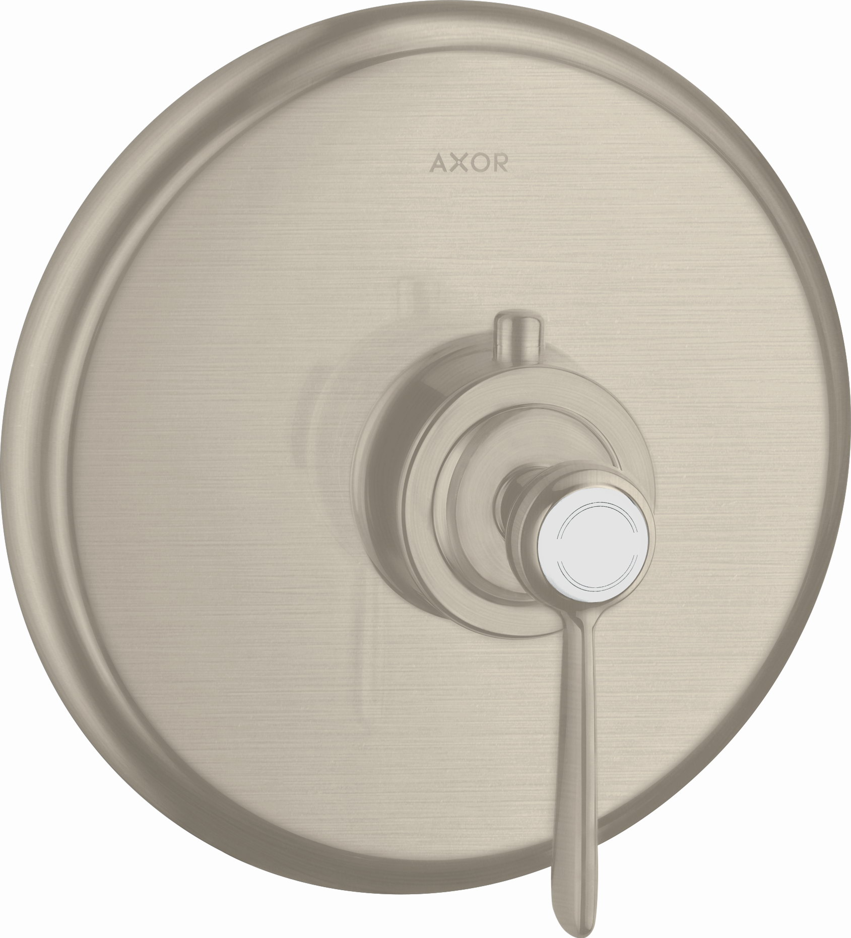 hansgrohe Fertigmontageset Axor Montreux HighFlow UP-Thermostat, mit Hebelgriff, brushed nickel
