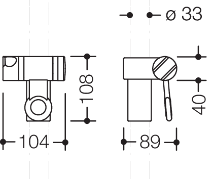 HEWI Brausehalter 108x93mm, reinweiß, felsgrau