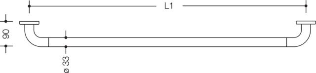 HEWI Badetuchhalter 477 Maßanfertigung, lichtgrau, Stahleinlage