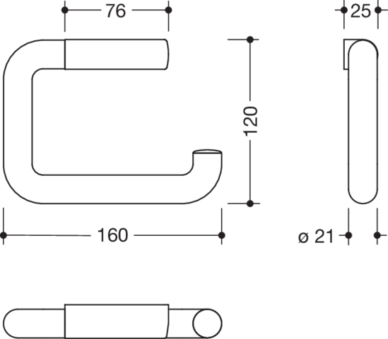 HEWI Toilettenpapierhalter 477 160x120mm, reinweiß