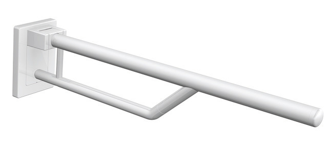 HEWI Stützklappgriff Duo Ausladung 700 mm, Kunststoff, reinweiß