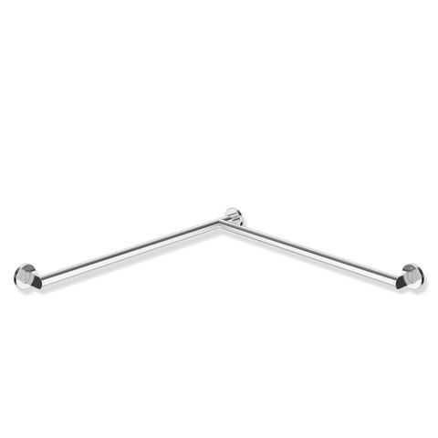 HEWI Duschhandlauf System 900 765 x 475 mm, Edelstahl verchromt, Ausführung links