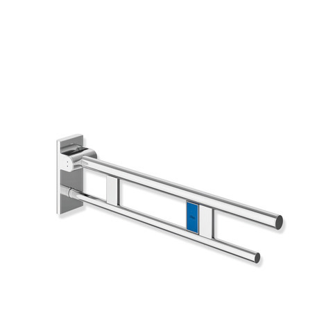 HEWI Stützklappgriff System 900 Ausladung 700 mm, Edelstahl verchromt, links, Funk-Spülauslösung