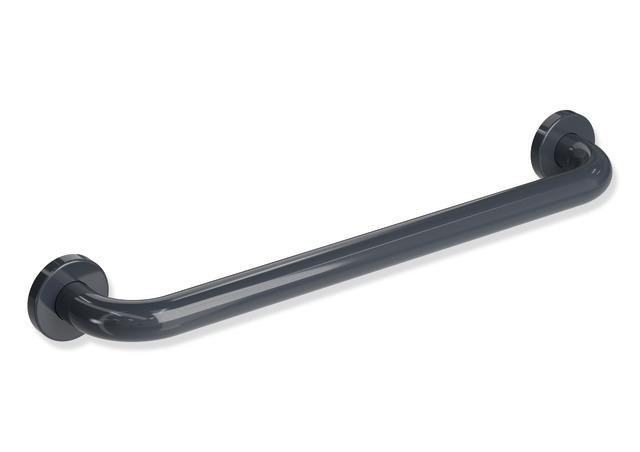 HEWI Badetuchhalter 477 457 mm, anthrazitgrau, Rosetten d&#x3D; 60mm
