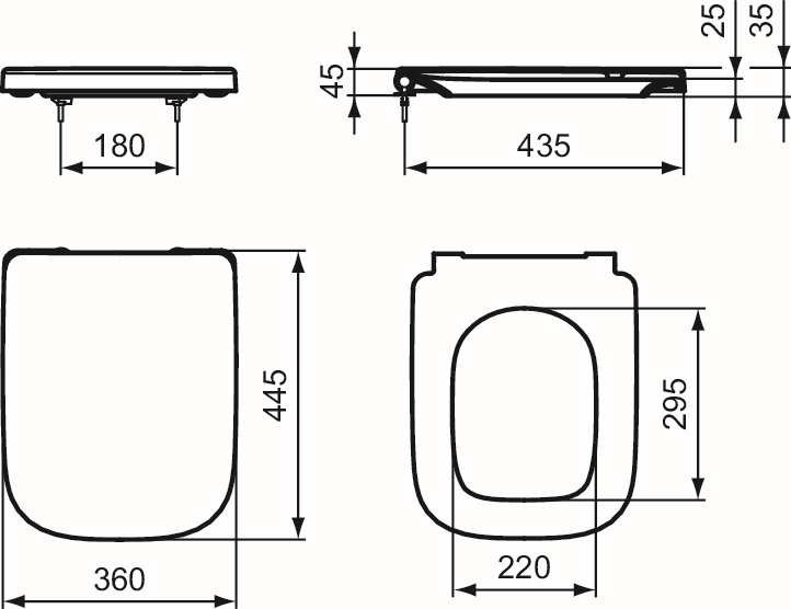 Ideal-Standard WC-Sitz i.life A 36x44,5x4,5cm, Wrapover, Softclosing, weiß