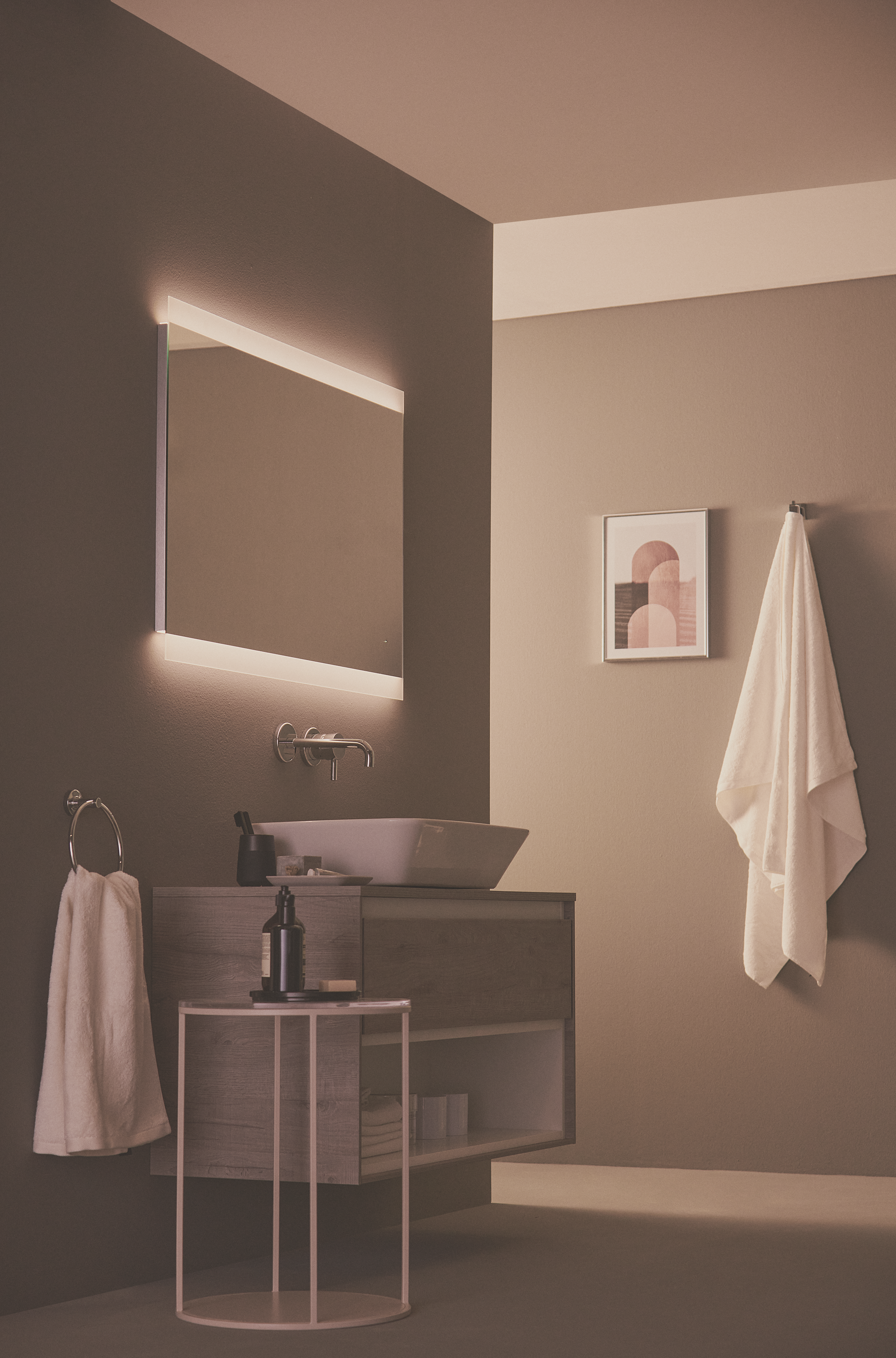 Ideal-Standard Waschtisch-Unterschrank Connect Air 1 Auszug, 100 x 44 x 51,7 cm, Eiche grau Dekor/weiß matt